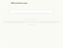 Tablet Screenshot of abbrevations.com